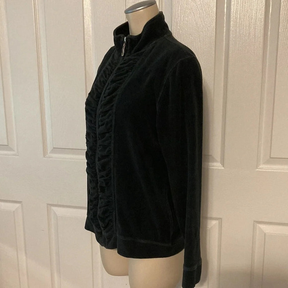 Koret Sport Black Velour Vintage Full Zip Jacket M - Picture 5 of 16